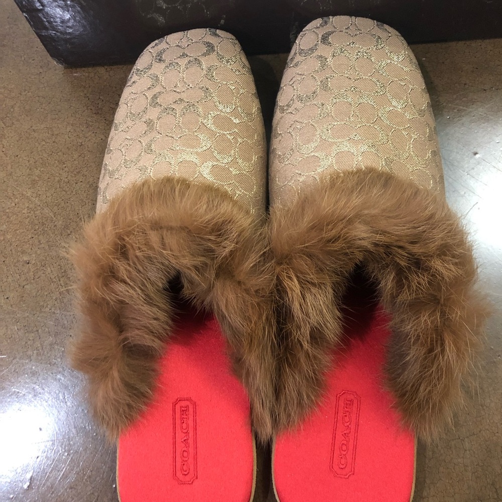 Coach slippers size 8